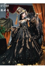 Mademoiselle Pearl Empresses In The Palace Collaboration The Empress' Phoenix And Peonies Deluxe JSK Set(Reservation/Full Payment Without Shipping)